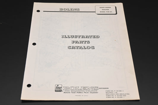 Bolens P-551489-2 Estate Keeper Model 930-01 Parts Catalog
