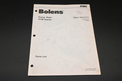 Bolens 553557-2 80 Frame Steer Tractor Model 940 Parts List