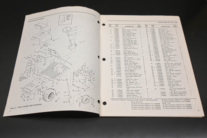 Bolens P3278-3 82 Riding Mower Models 830 831 1134 Parts List