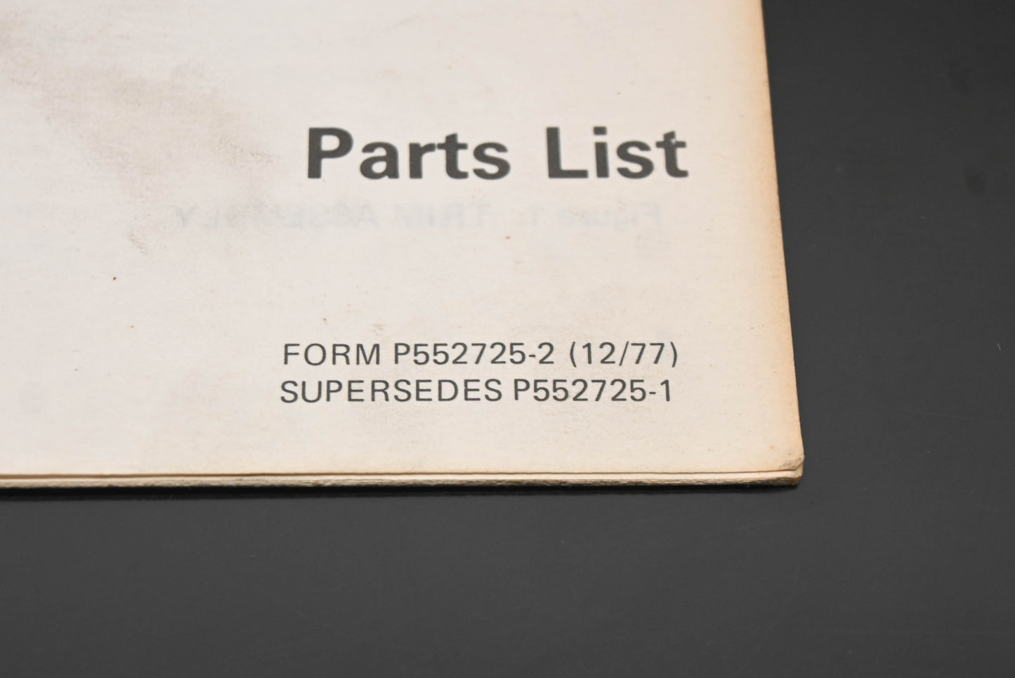 Bolens P552725-2 77 Riding Mower Models 828 829 Parts List