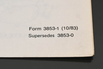 Bolens 3853-1 83 Eliminator Plus 21" Mower Model 8643 Parts List