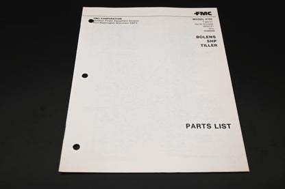 Bolens P-552482 5HP Tiller Model 2150 Parts List