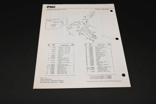 Bolens P552987-1 78 Chain Drive Tiller Models 2230 2250 Parts List