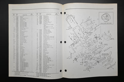 Bolens P553692-1 82 Mini Snow Thrower Models 225 350 500 Parts List