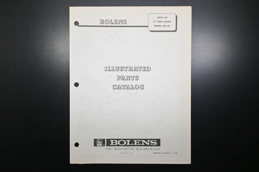 Bolens P-551643-1 Arctic 40 Sno-Caster Model 535-01 Parts Catalog