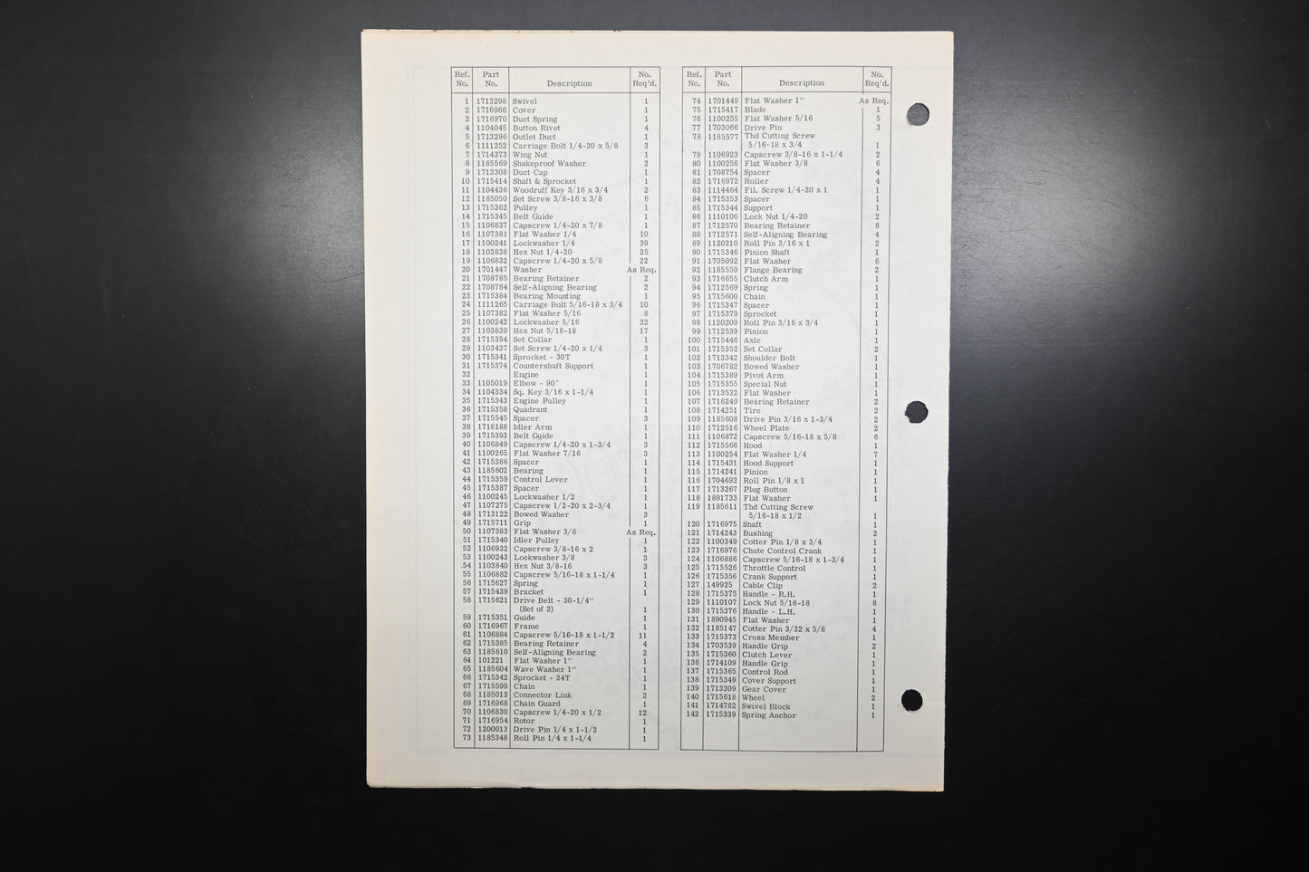 Bolens P-551643-1 Arctic 40 Sno-Caster Model 535-01 Parts Catalog