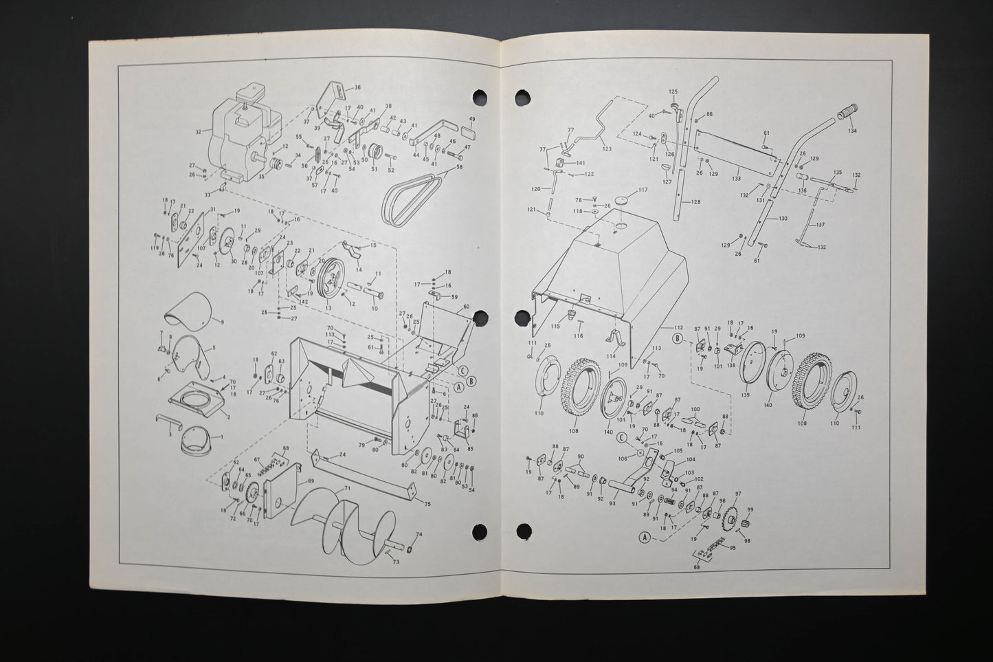 Bolens P-551643-1 Arctic 40 Sno-Caster Model 535-01 Parts Catalog