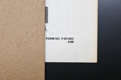 Bolens P-551943 Arctic 70 Sno Caster Models 537-01 - 540-01 Parts Catalog