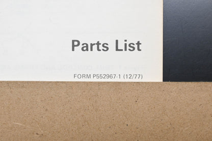 Bolens P552967-1 77 Snow Thrower Model 625 Parts List