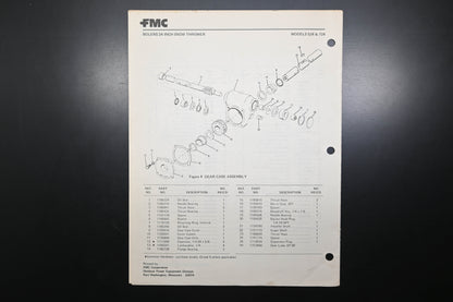 Bolens P-553660-1 80 Snow Thrower Models 524 & 724 Parts List