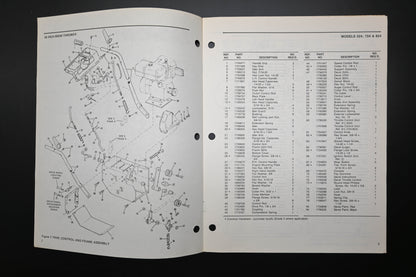 Bolens P-3819 82 Snow Thrower Models 524 724 824 Parts List