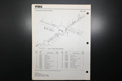 Bolens P552968-2 79 Snow Thrower Model 826 Parts List
