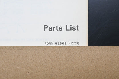 Bolens P552968 77 Snow Thrower Model 826 Parts List