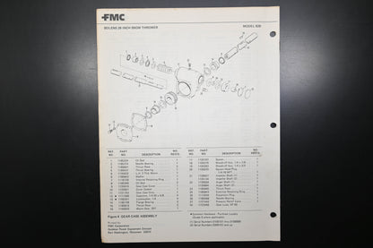 Bolens P552968-1 77 Snow Thrower Model 826 Parts List
