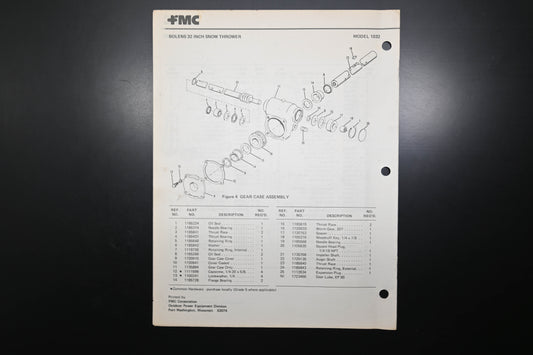 Bolens P553275-1 79 Snow Thrower Model 1032 Parts List
