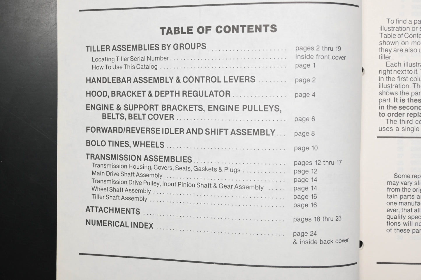Troy-Bilt 1901512 Junior Tiller Model 15006 Parts Catalog
