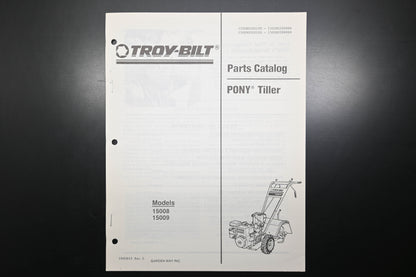 Troy-Bilt 1900645 Pony Tiller Models 15008 15009 Parts Catalog