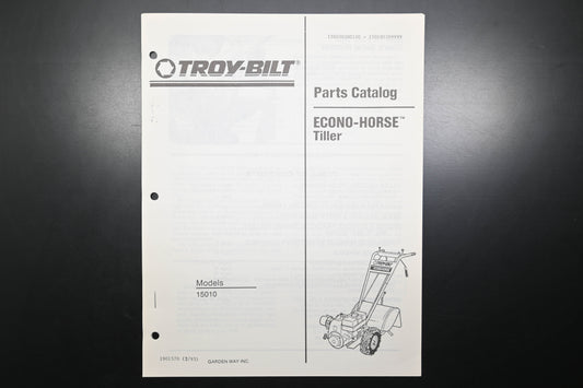 Troy-Bilt 1901570 Econo-Horse Tiller Model 15010 Parts Catalog