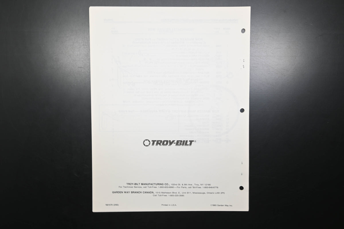 Troy-Bilt 1901570 Econo-Horse Tiller Model 15010 Parts Catalog