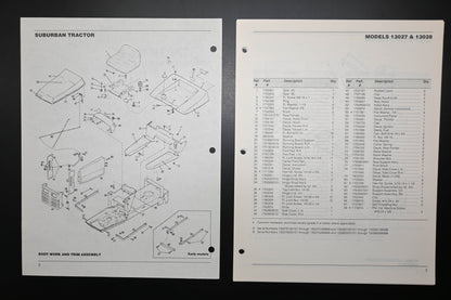 Troy-Bilt 1763977 92 Suburban Tractor Models 13027 13028 Parts Catalog