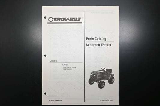 Troy-Bilt 1765747 92 Suburban Tractor Model 13027 Parts Catalog