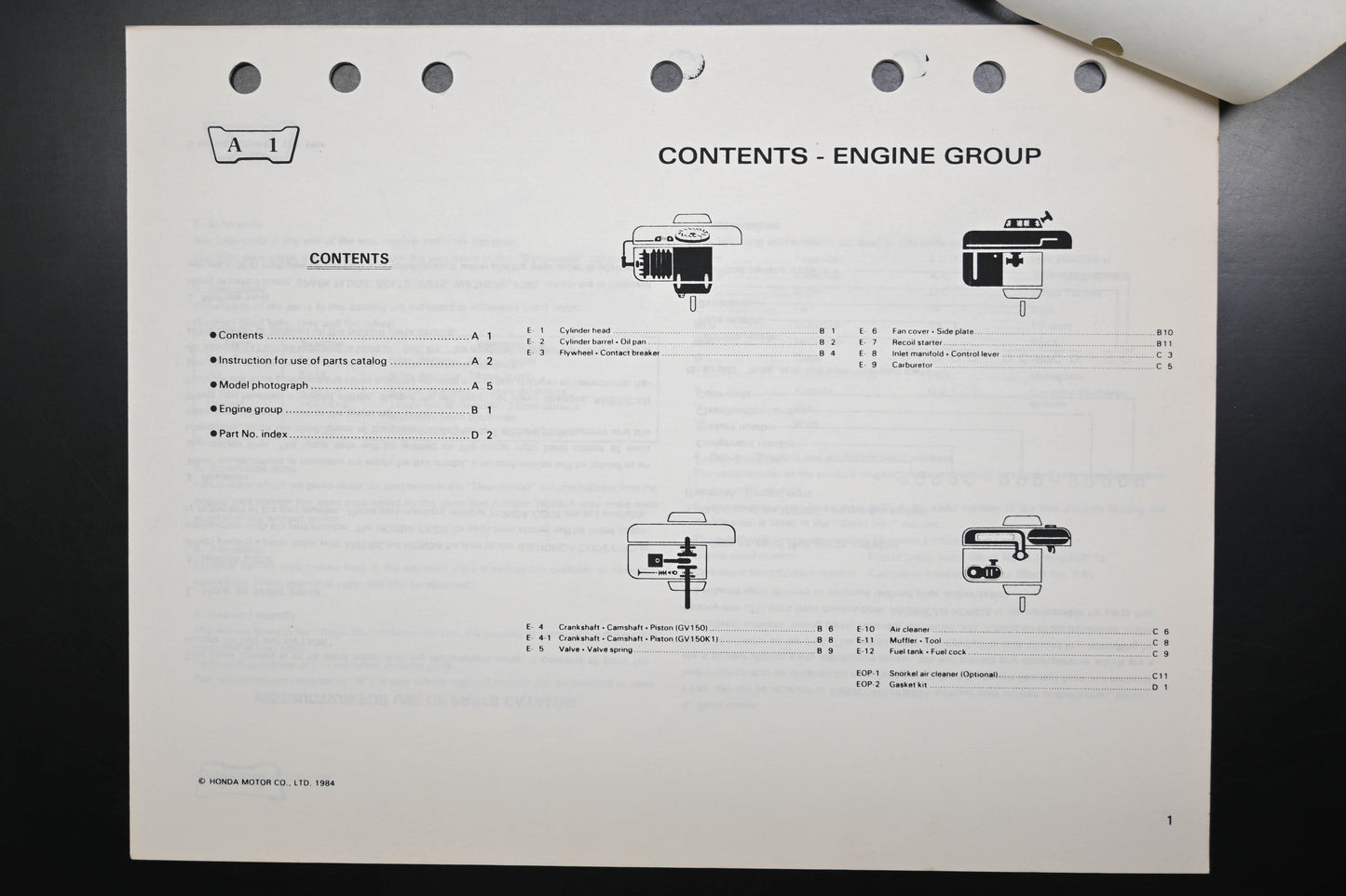 OEM Honda 148881E3 GV150 GV150K1 Engine Parts Catalog