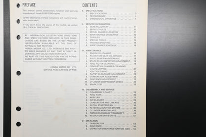 OEM Honda 6188300 G150 G250 Engine Shop Repair Manual
