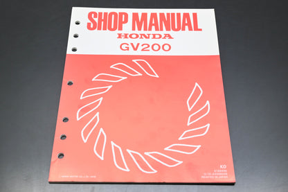 OEM Honda 6189400 GV200 Engine Shop Repair Manual