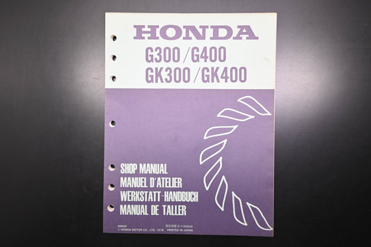 OEM Honda 6688902 G300 G400 GK300 GK400 Shop Repair Manual