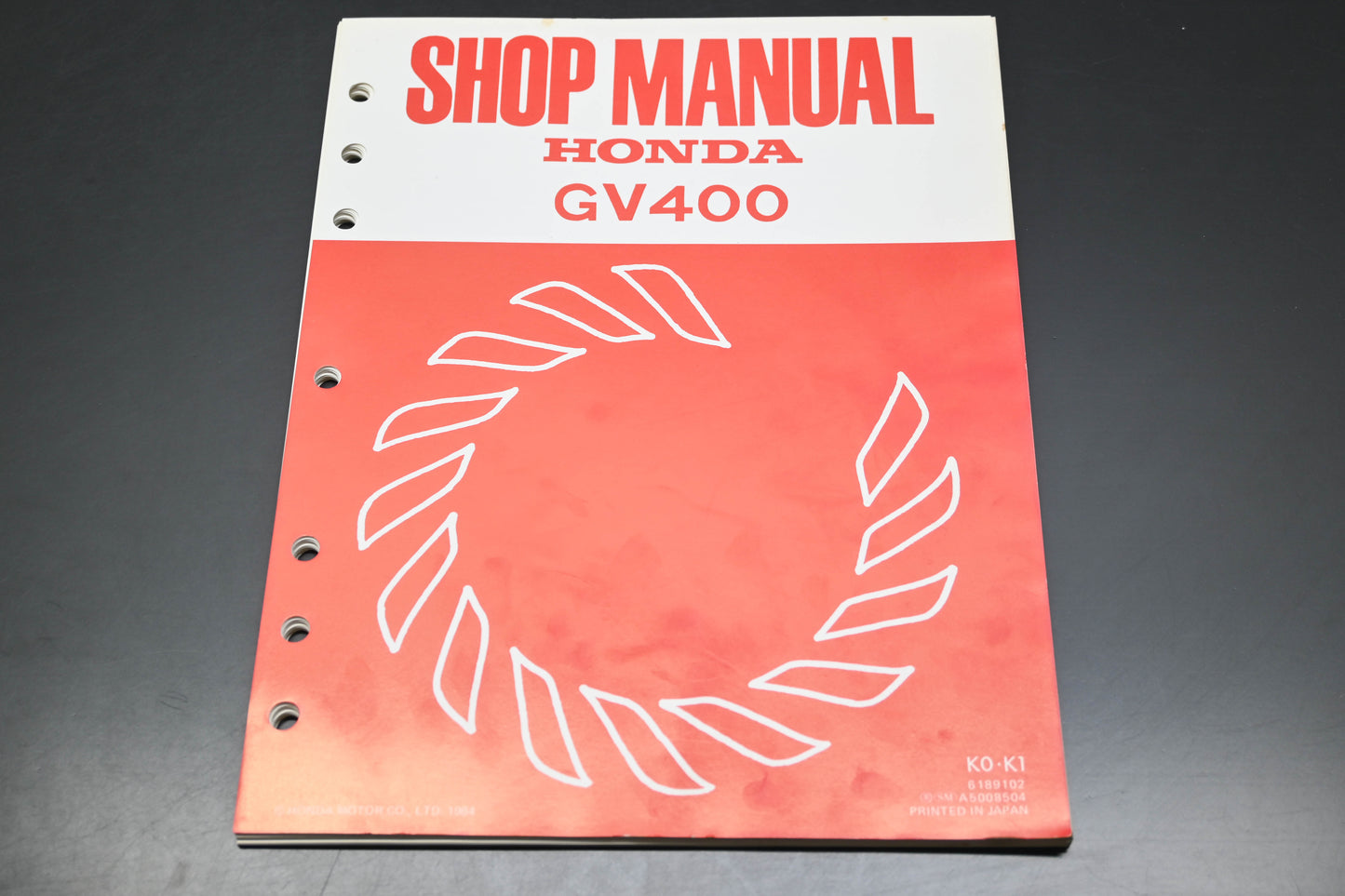 OEM Honda 6189102 GV400 Engine Shop Repair Manual