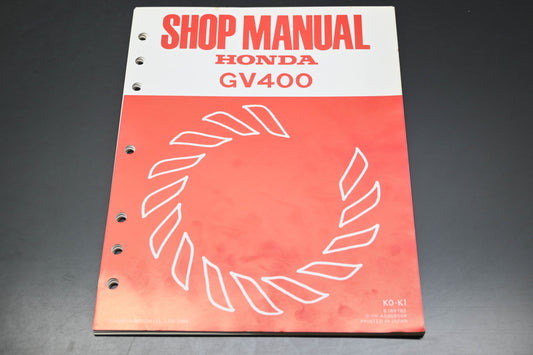 OEM Honda 6189102 GV400 Engine Shop Repair Manual