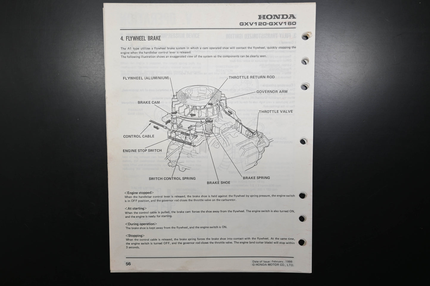 OEM Honda 61ZE700 GXV120 GXV160 Engine Shop Repair Manual
