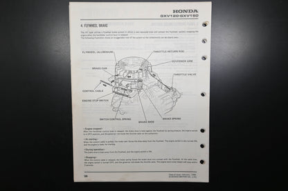 OEM Honda 61ZE700 GXV120 GXV160 Engine Shop Repair Manual