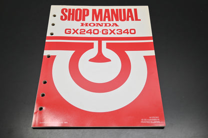 OEM Honda 61ZE201 GX240 GX340 Engine Shop Repair Manual