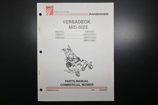 Bob-Cat 38489B Versadeck Mid-Size Mower Parts Manual