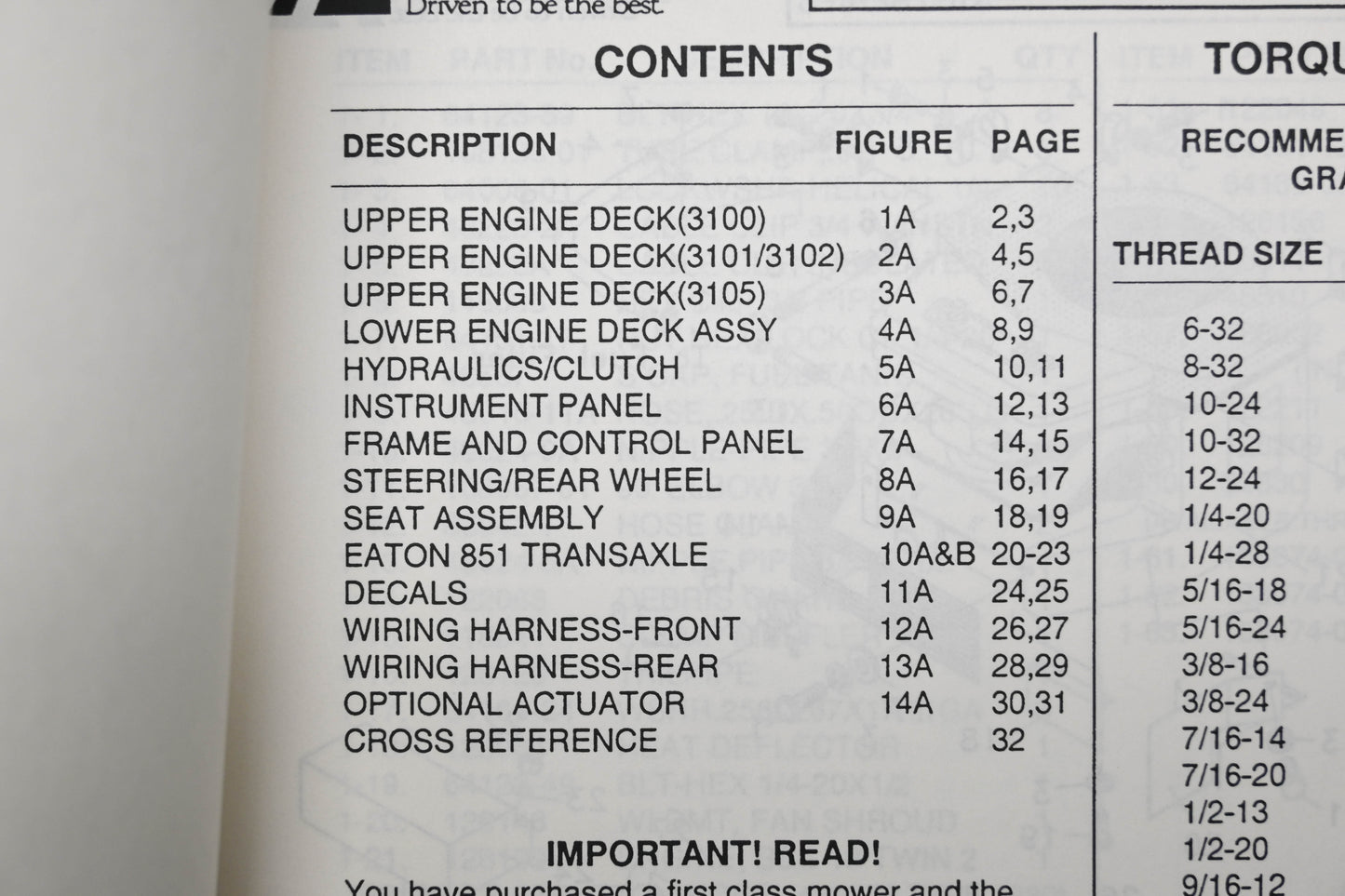 Bob-Cat 128176 3100 Series Tractor Mowers Parts Manual