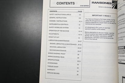 Bob-Cat 128177 3100 Series Tractor Mowers Parts Manual