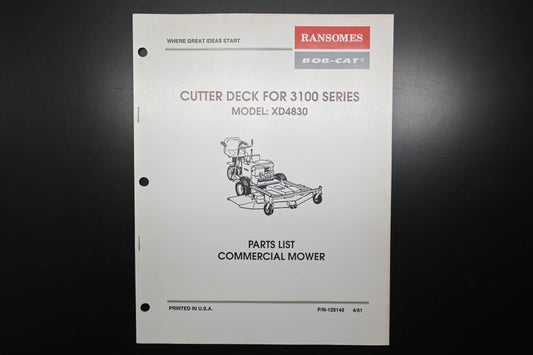 Bob-Cat 128149 XD4830 Cutter Deck Parts List