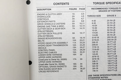 Bob-Cat 188051 XT2000 Lynx Model Mower Parts Manual