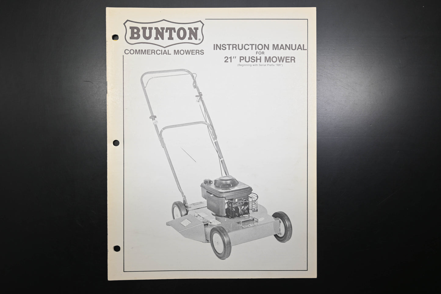 Bunton B8959 21" Push Mower Instruction Manual