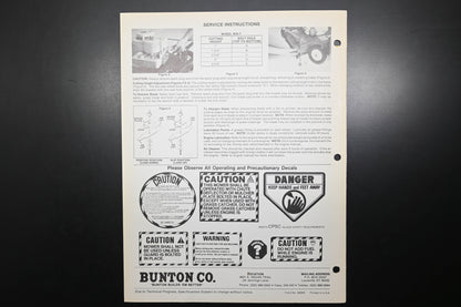 Bunton B8959 21" Push Mower Instruction Manual