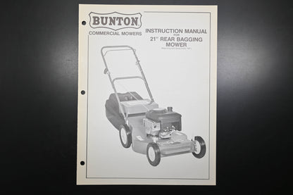 Bunton B8960 21" Push Mower Instruction Manual