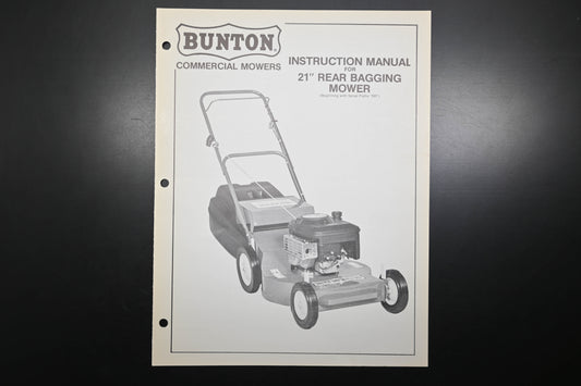 Bunton B8960 21" Push Mower Instruction Manual