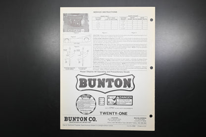 Bunton B8960 21" Push Mower Instruction Manual