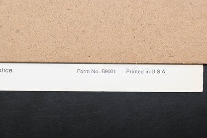 Bunton B9001 Rider Attachment Parts List & Owner's Manual