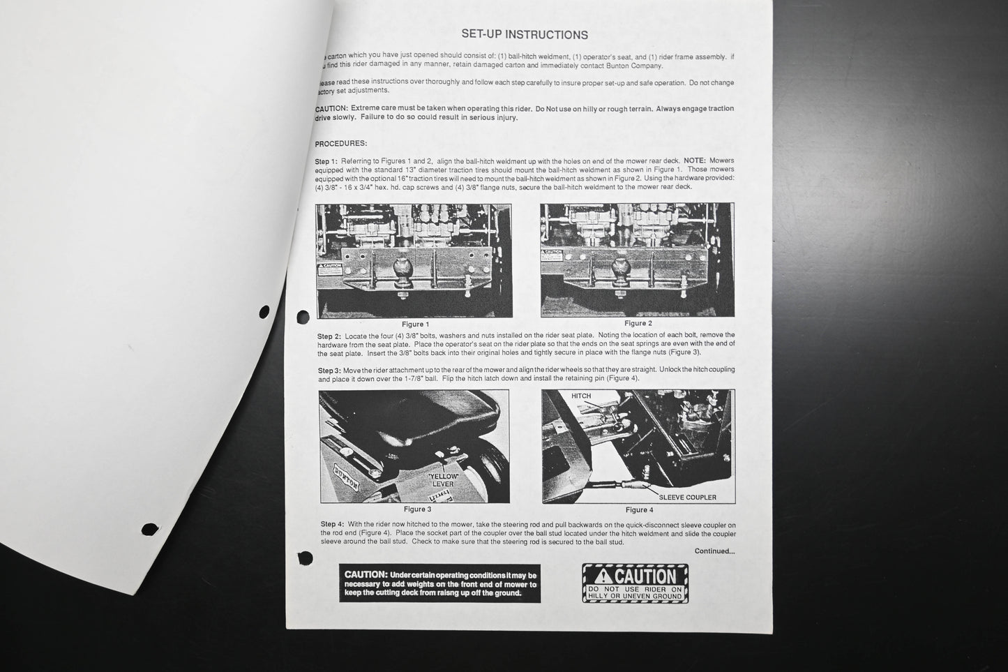 Bunton B9237 BH3661RA Rider Attachment Operator's Parts Manual