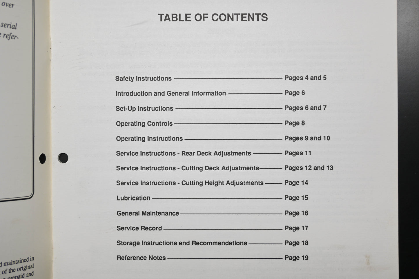Bunton B9129 36" - 52" Hydrostatic Mowers Owner's Manual