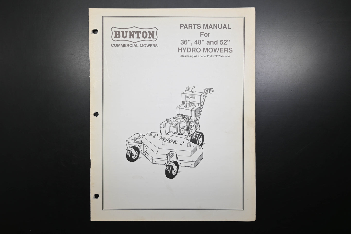 Bunton B9133 36" - 52" Hydrostatic Mowers Parts Manual