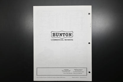 Bunton B9219 48" - 61" Commercial Riding Mower Parts Manual