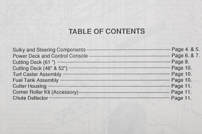Bunton B9219 48" - 61" Commercial Riding Mower Parts Manual
